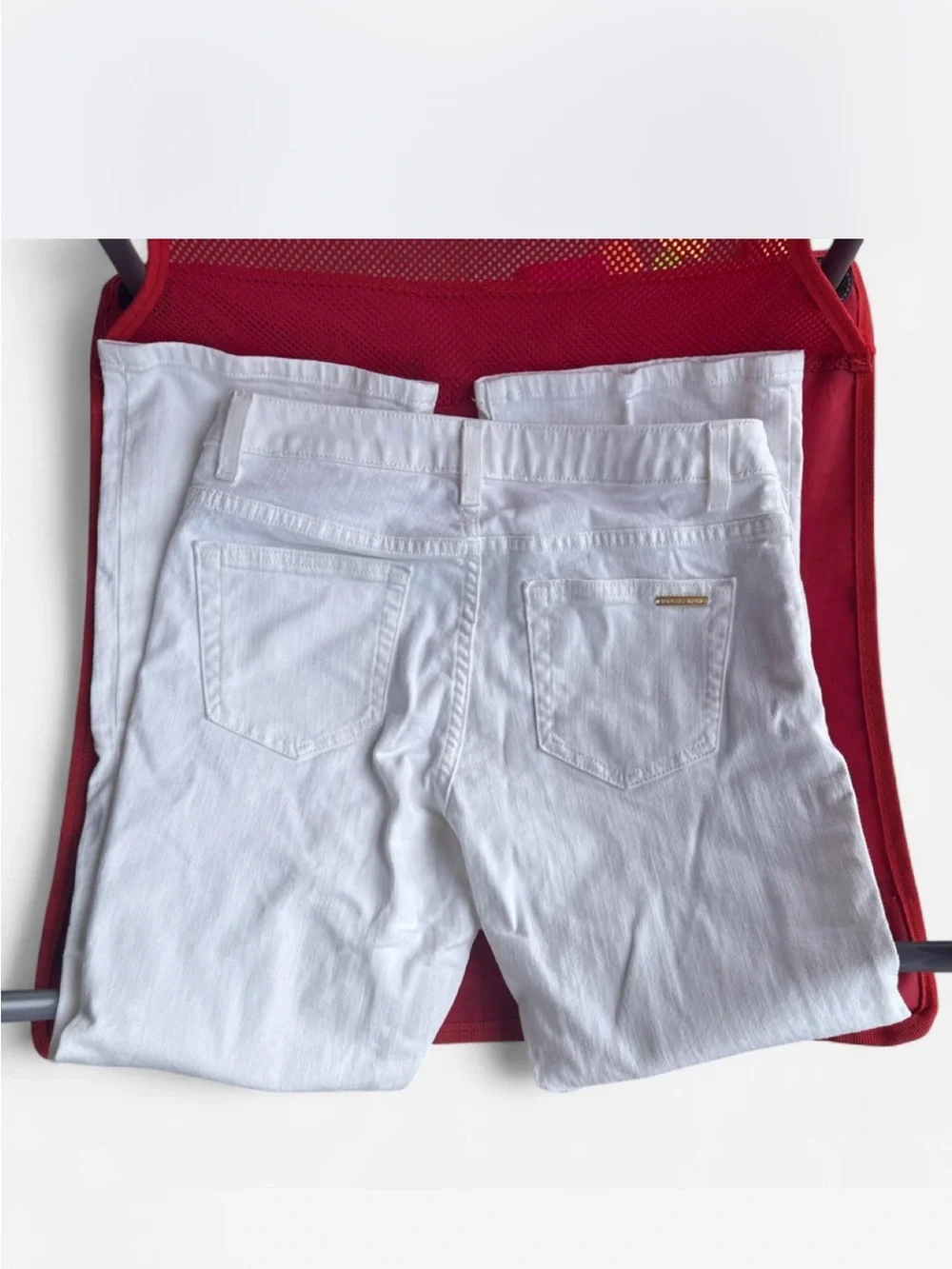 Michael Kors Straight Leg White Women's Jeans